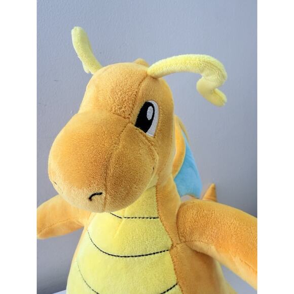 Pokemon Build A Bear BAB Dragonite 16" Yellow Dragon Stuffed Plush Doll No Sound - Picture 9 of 9